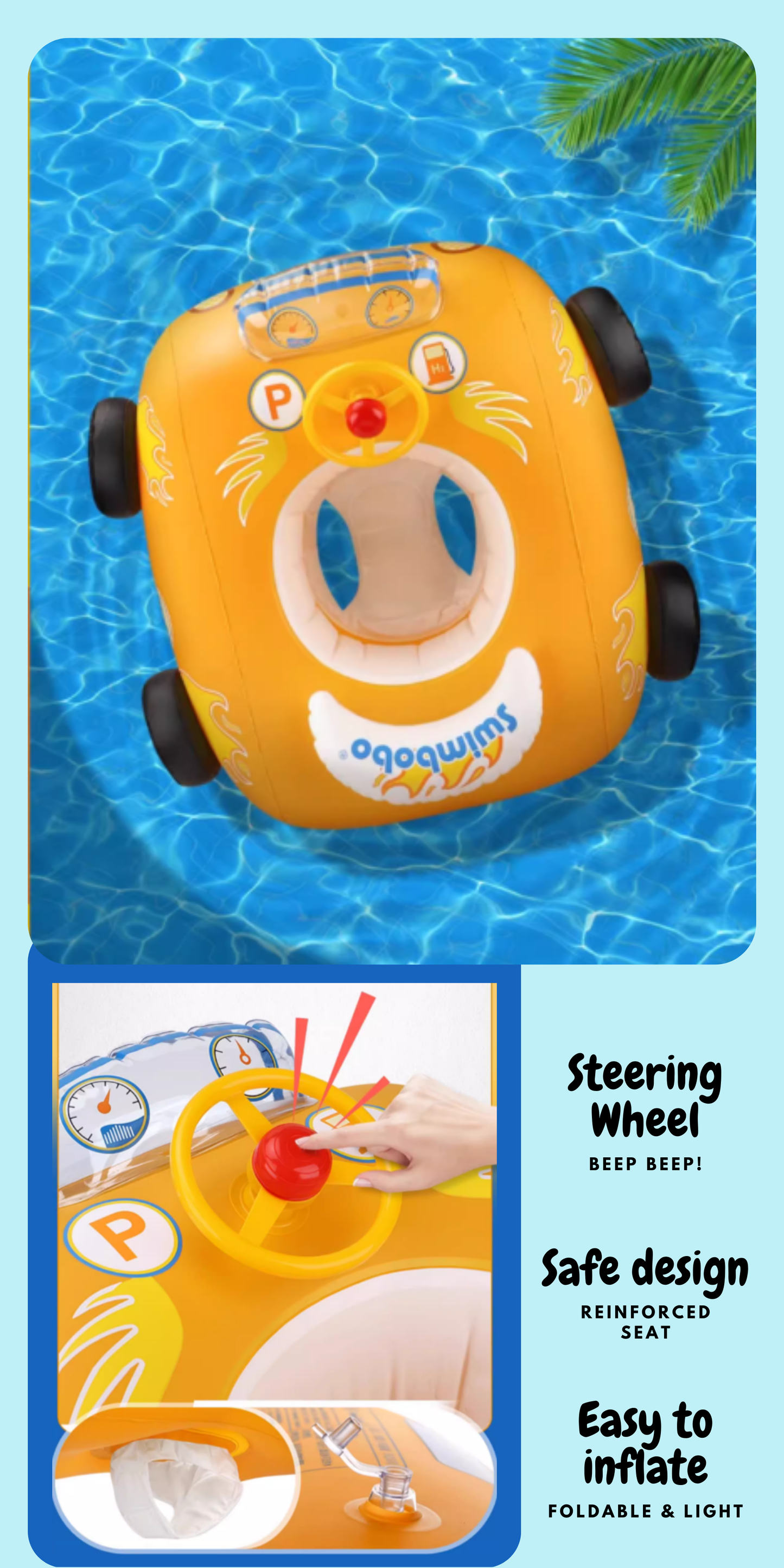 Baby & Toddler Swimming Float ☀️ Sports Car ☀️ Plane ☀️ Boat