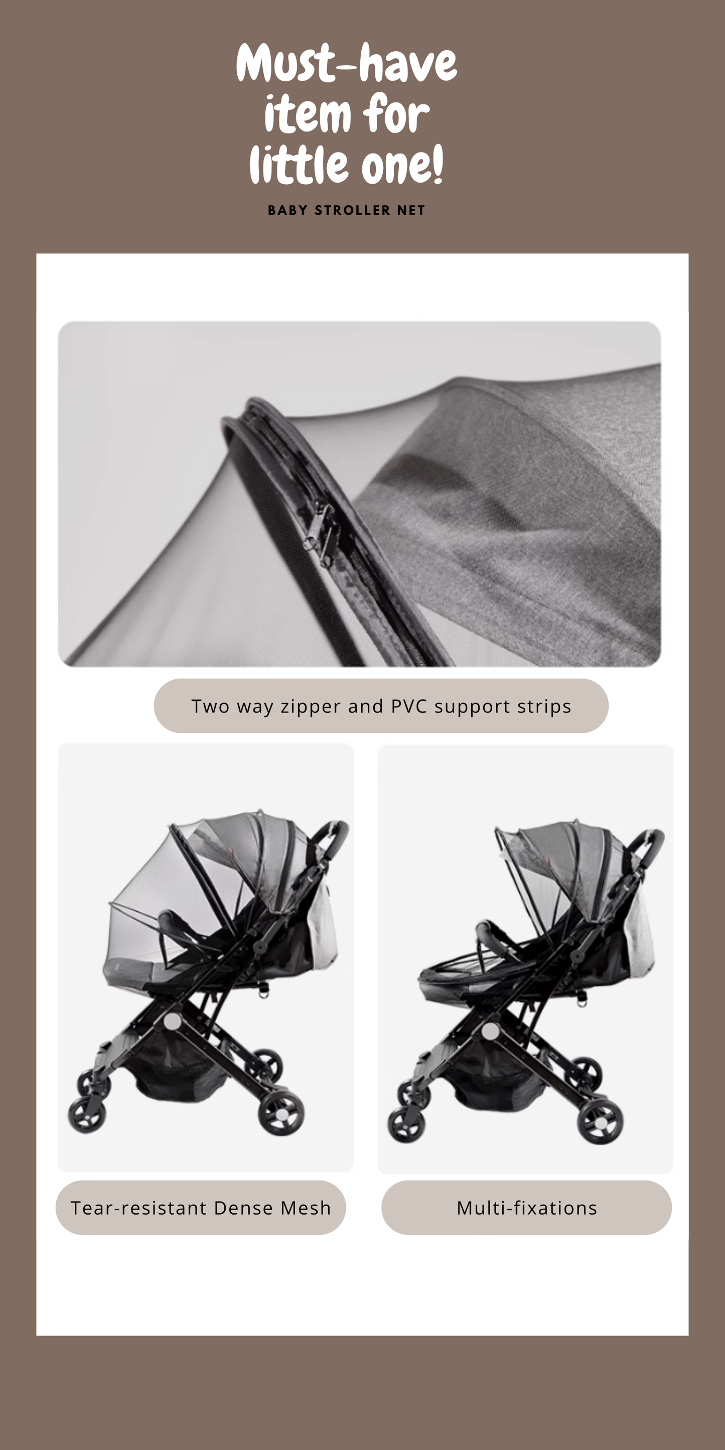 Universal Mosquito Net for Baby Pram