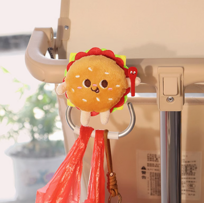 Cute Burger & Chips Baby Pram Hook