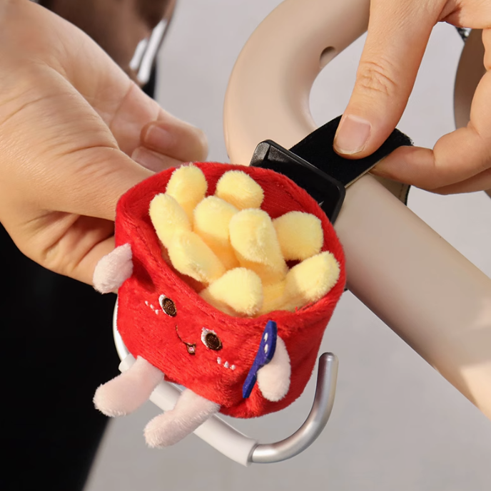 Cute Burger & Chips Baby Pram Hook